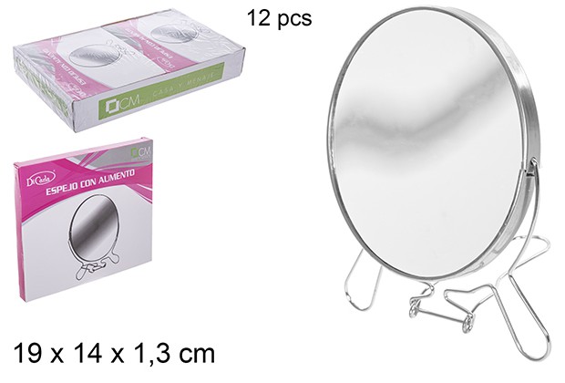 Espejo doble con aumento redondo 13cm