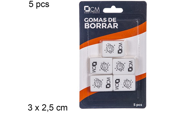 Gomas de borrar 5 pcs