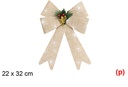 Lazo navidad decorado con piña y angel 22x32cm