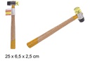 Martillo blando con mango madera 25cm