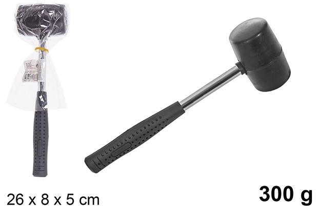 Mazo de goma con mango metal 26cm 300gr