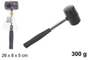 Mazo de goma con mango metal 26cm 300gr