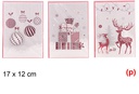 Postal blanca decorar navidad surtido 3d 17x12cm