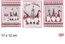 Postal papa noel navidad purpurina surtido 17x12cm