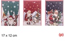 Postal papa noel navidad surtido 17x12cm