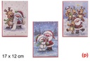 Postal papa noel navidad surtido 17x12cm