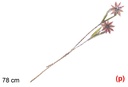 Rama decoracion navidad 2 flores secas rojo/plata/oro 78cm
