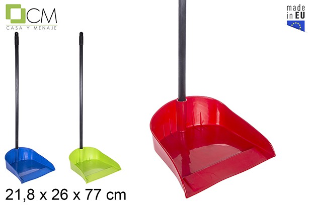 Recogedor liso c/palo negro 70cm