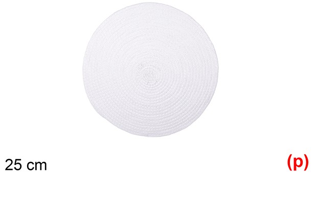 Salvamantel cuerda de papel blanco 25cm