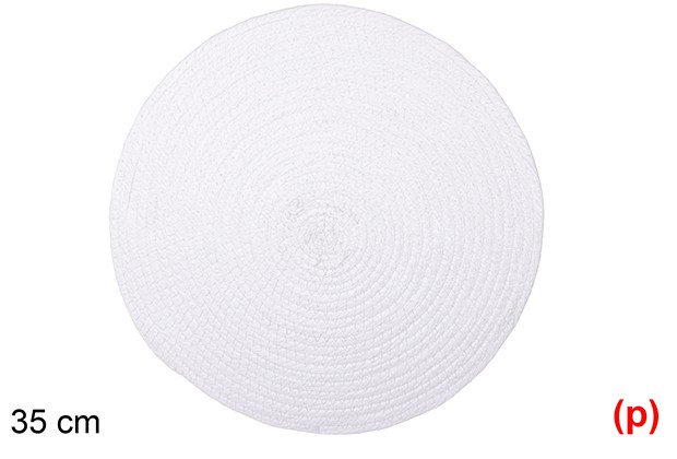 Salvamantel cuerda de papel blanco 35cm