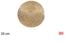 Salvamantel cuerda de papel oro 25cm