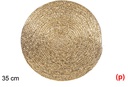 Salvamantel cuerda de papel oro 35cm