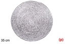 Salvamantel cuerda de papel plata 35cm