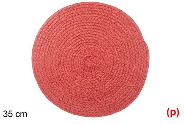 Salvamantel cuerda de papel rojo 35cm