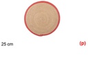 Salvamantel cuerda natural/rojo 25cm
