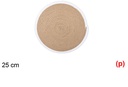 Salvamantel cuerda papel natural/blanco 25cm