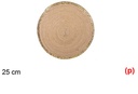 Salvamantel cuerda papel natural/oro 25cm