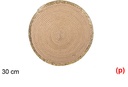 Salvamantel cuerda papel natural/oro 30cm
