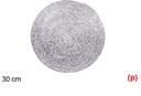 Salvamantel cuerda papel plata 30cm