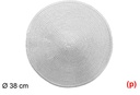 Salvamantel metalizado plata 38cm