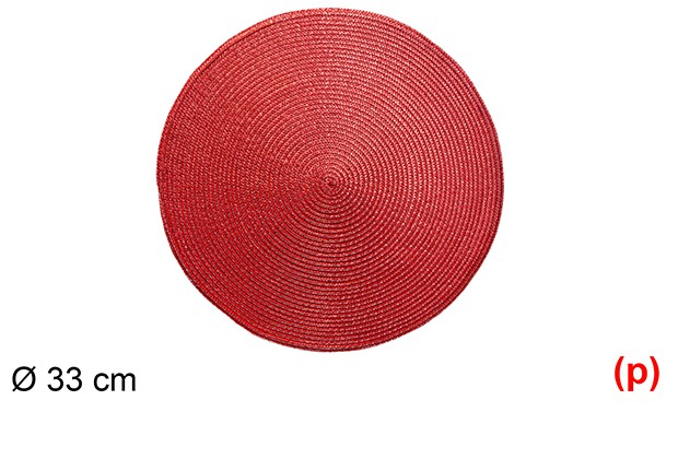 Salvamantel metalizado rojo 33cm