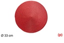 Salvamantel metalizado rojo 33cm