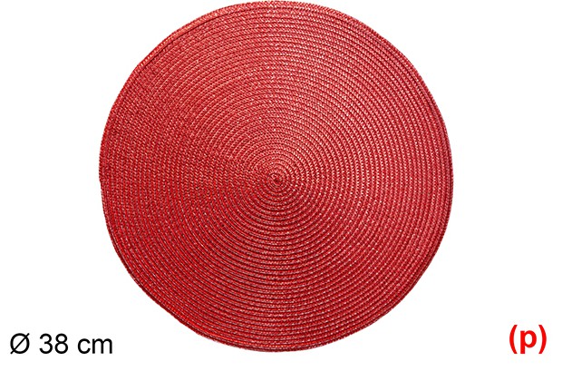 Salvamantel metalizado rojo 38cm