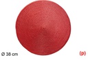 Salvamantel metalizado rojo 38cm