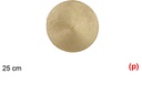 Salvamantel plastico oro brillo 25cm