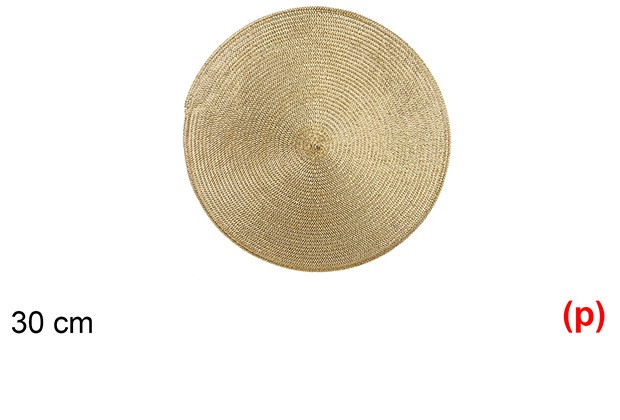 Salvamantel plastico oro brillo 30cm