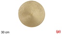 Salvamantel plastico oro brillo 30cm