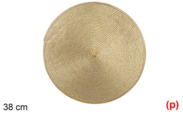 Salvamantel plastico oro brillo 38cm