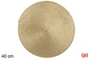 Salvamantel plastico oro brillo 40cm
