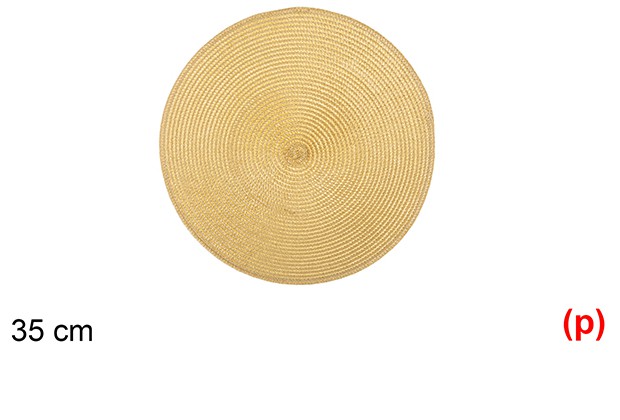 Salvamantel plastico oro mate 35cm