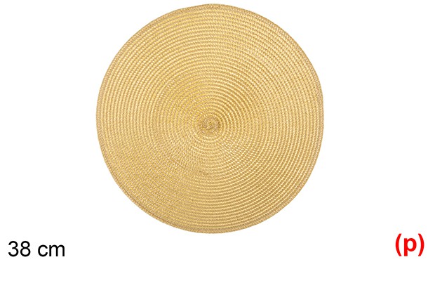 Salvamantel plastico oro mate 38cm