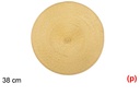 Salvamantel plastico oro mate 38cm