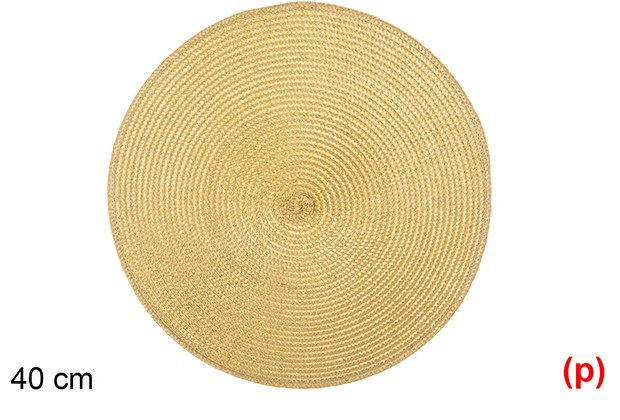 Salvamantel plastico oro mate 40cm