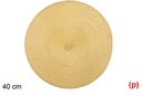 Salvamantel plastico oro mate 40cm