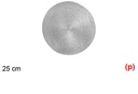 Salvamantel plastico plata brillo 25cm