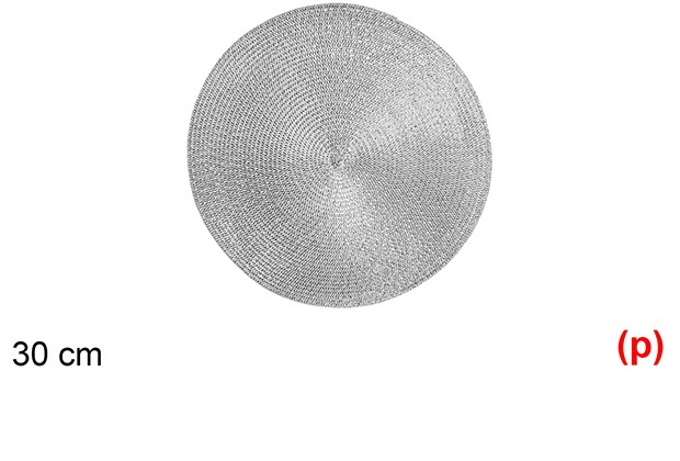 Salvamantel plastico plata brillo 30cm