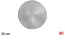 Salvamantel plastico plata brillo 30cm
