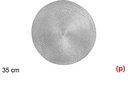 Salvamantel plastico plata brillo 35cm