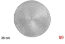 Salvamantel plastico plata brillo 38cm