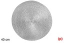 Salvamantel plastico plata brillo 40cm