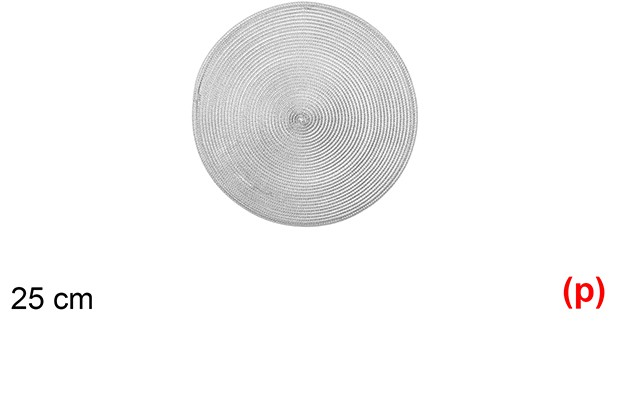 Salvamantel plastico plata mate 25cm