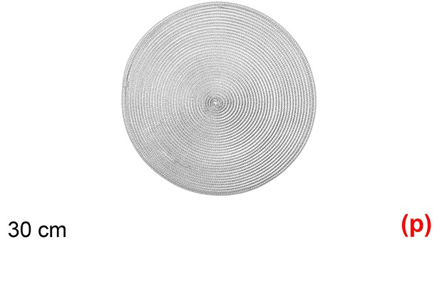 Salvamantel plastico plata mate 30cm