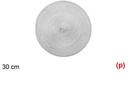 Salvamantel plastico plata mate 30cm