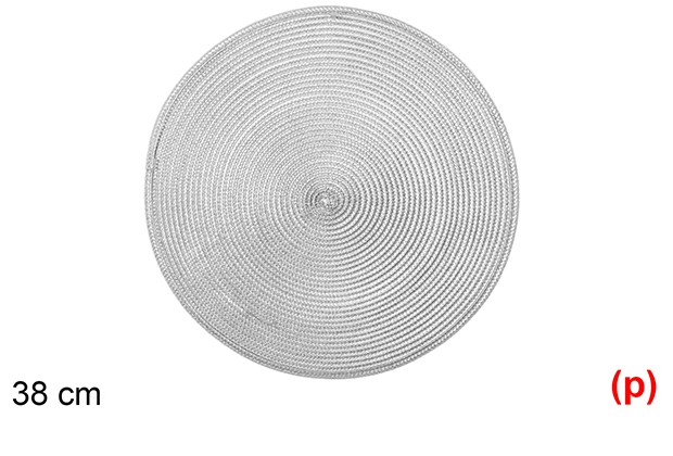 Salvamantel plastico plata mate 38cm