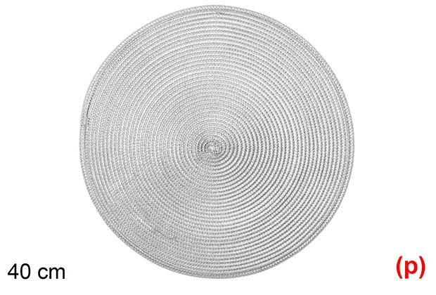 Salvamantel plastico plata mate 40cm