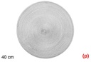 Salvamantel plastico plata mate 40cm